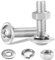 Dayalo Lot de 10 vis à tête bombée en acier inoxydable M8 x 30 mm, avec écrous et rondelles, filetage complet