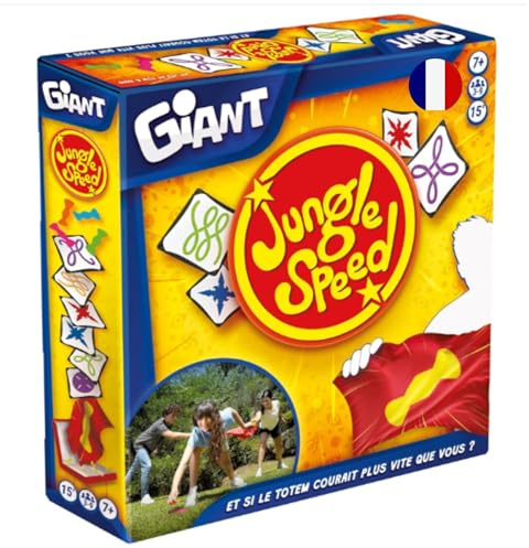 Asmodee - Jungle Speed Giant – Gesellschaftsspiele – Kartenspiel für drinnen und draußen – Beobachtung und Schnelligkeit – Erwachsene und Kinder ab 7 Jahren – 3 bis 9 Spieler – 15 Minuten –
