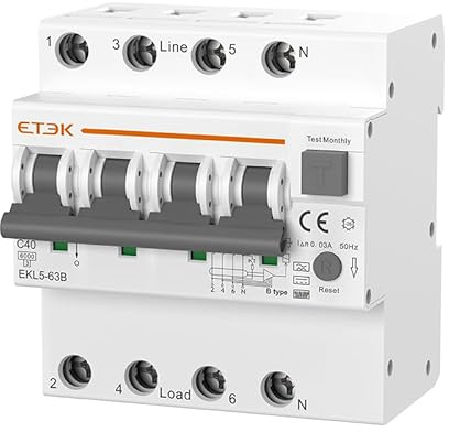 Wallbox Residual Current Breaker with Over-Current (3P+N-fas 40A)
