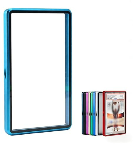 Premium Graded Trading Card Protector for Pokémon-35pt PSA & CGC Slab Bumper Guard,UV & Scratch Resistant & Magnetic Closure | Aluminum Frame Card Storage Holders for Sports & Gaming (Light Blue)