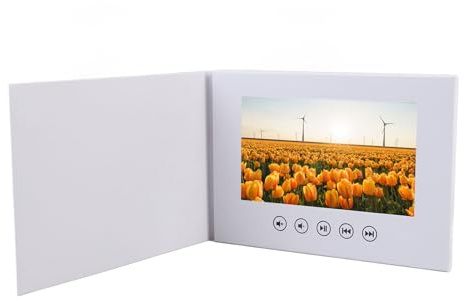 Denash High Definition Playback LCD-videobroschyr för Kreativa Bröllopsdekorationer för Bruden och Brudgummen 11,22x8,27x0,39 Tum