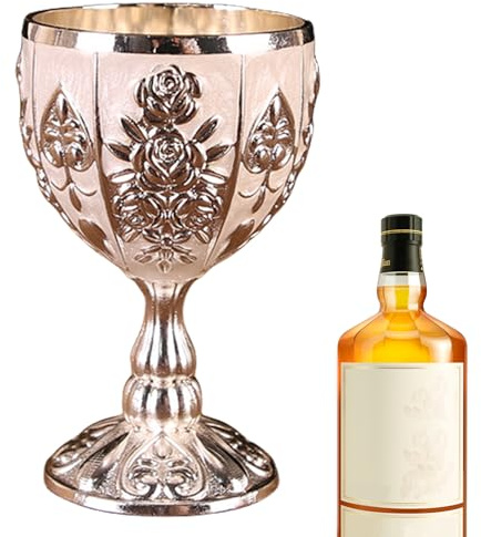 Dreuhuing Mini copa | Copa de cáliz de aleación de zinc europea de 30 ml, retro para el hogar, bar, boda, regalo de copa, copa de vino pequeña para cerveza, cóctel, whisky