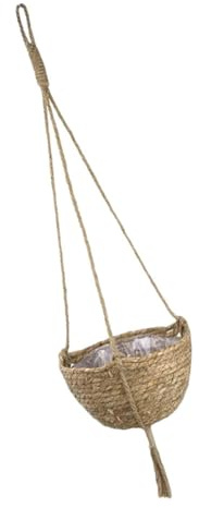 GOOHOCHY Cesto Sospeso Design Appendibile Decorativo in Paglia Intrecciata a Mano Colore Casuale per Piante e Fiori per Esposizioni Artigianali e Vetrine
