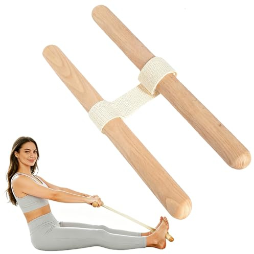 Cnwinu Estrattore 2 in 1 per la flessibilità e la schiena, allungatore della schiena con lunghezza variabile, per la casa, in legno di faggio, per spalle, schiena, collo, piedi e gambe