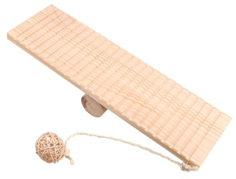 KAILIKETIY Wooden Hamster Seesaw Toy for Pets Easy to Clean and Resistant Balance Toy for Hamster Playing at Pet's Home for Small Animals