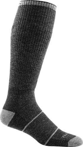 Darn Tough Vermont Men's Merino Wool Paul Bunyan Over-The-Calf Full Cushion Socks - Grey/Gravel, Large