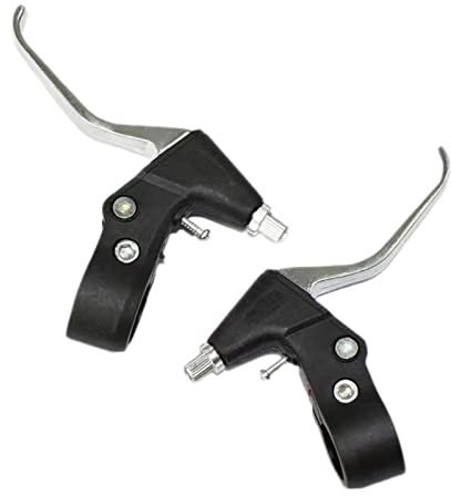 Heting-YQ 1 Paar Bremshebel, Aluminiumlegierung Fahrrad Bremsgriff für Mountainbike, Universal Lenker Bremshebel für Kinder Road Bike Meisten Fahrräder, Silber