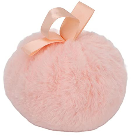 Sonew Große Puderquaste, Weicher, Flauschiger Make up Kugelrunder Körper, Puderquaste mit Schleifengriff für Gesichts und Körper Make up