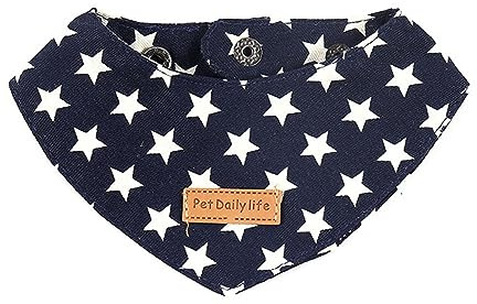Oyccen Bandana di Gatto con Motivo di Stelle Sciarpa Triangolare del Cucciolo Collare Regolabile Bavaglino per Cani di Piccola e Gatti
