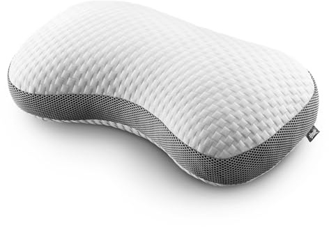 Sleezzz Premium Viskoelastik Kontur Kissen Schmetterling, Seitenschläferkissen, ergonomisch Nacken-Kissen gegen Nackenschmerzen, Viscoelastischer Memory-Foam, Ergonomisches Kopfkissen 36 x 60 cm