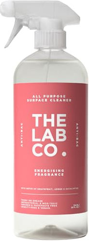 The Lab Co. Antibacterial All Purpose Cleaner 750ml Multi Surface Cleaning Spray Energising Fragrance Grapefruit Amber Eucalyptus