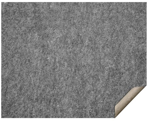 VEVOR - Slip-Resistant Rug Pad - Protective Cushioning Carpet Pad - 8' x 10' - 1/4Thick - Dual Surface - Polyester Felt + Latex - Gray - 7-8㎡ Area Carpet Padding Rug Cushion Safe for All Floors