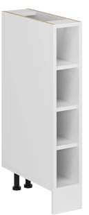 Vicco Küchenregal R-Line, offener Küchenschrank, Weiß, 15 cm ohne Arbeitsplatte