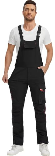 WORK IDEA Salopette de Travail Slim fit Stretch pour Homme : Zones de Tissu critiques en Cordura – élégance résistante pour Les exigences Les Plus élevées.