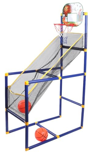[Nlrlo] Portable Kids Arcade Basketball Game Set - Basketball Stand, Net, Hoop, Backboard, Pump - Mini Basketball Outdoor Indoor Sports Game Set for 3+ Years - Easy to Assemble