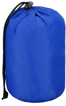 sourcing map 3.9x6.1x6.7 Stuff Sack, Nylon Water Resistant Portable Drawstring Dust Flap Bags Stuff Sack Ultralight Dry Bag for Camping Hiking Backpacking Traveling, Blue