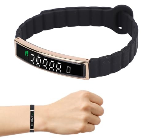 Gugxiom Intelligentes Fitness-Armband mit Magnetband, BT 5.3-Aktivitäts-Tracker mit Kamera-Fernsteuerung und Sportmodi für den Täglichen Gebrauch (Gold)