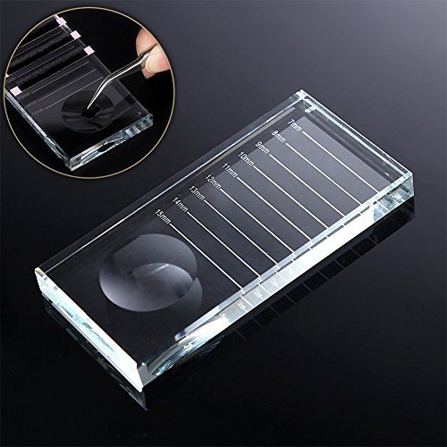 ATOMUS Eyelash Separator Pallet Glass Palette Glass False Lashes Glue Pallet Holder for Eyelash Extensions 10cm x 5cm x 1cm