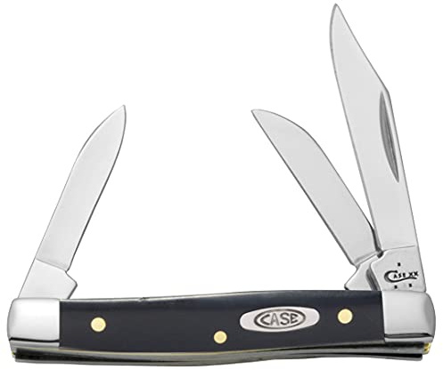 Case WR XX Pocket Knife Black Synthetic Small Stockman Item #22512 - (2333 SS) - Length Closed: 2 5/8 Inches