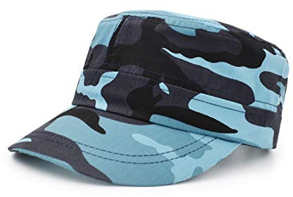 UltraKey Flache Baseballmütz, eHerren Damen Baumwolle Baseball Cap Twill Military Cap Outdoor Mütze Blau