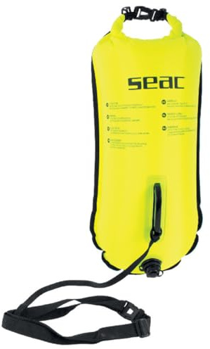 SEAC Safe Dry Boa Hinchable de natación, 36 x 72 cm, 28 litros, Adultos Unisex, Amarillo, Talla única