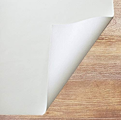 Protector de Mesa, salvamantel, Mantel Hule Muletón, Tela Impermeable con PVC y algodón Que Protege la Mesa de Golpes y arañazos (Blanco, 110_x_180_cm)