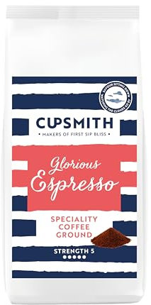 Cupsmith Glorious Espresso - Ground for Espresso/Stove Top/Moka Pot (2 Bags) - Speciality Arabica Coffee - 227g