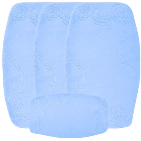 emmahome ROMANY GYPSY WASHABLE 4PCS MAT/RUG SET, CARAVAN/MOBILE HOME TOURER SIZES, 67X120CM, ZENGA Smart (Blue)