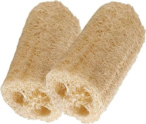 Set di 2 spugne da bagno in luffa organica naturale, esfoliante da bagno, luffa coltivata naturalmente (set da 2)