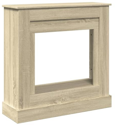 vidaXL Cadre de cheminée chêne Sonoma 90x30x90 cm Bois d'ingénierie, cheminée, Console de cheminée, Ensemble de Tour de cheminée, Tour de cheminée