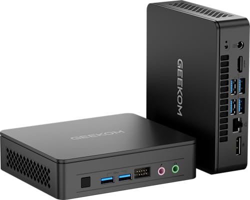 GEEKOM Mini PC Air12 Lite mit Intel N150 (Upgrade von N100), 16GB RAM + 512GB SSD Mini Desktop Computer W-11 Sofort Einsatzbereit | 6×USB&9-PIN Ports | Dual-Display 4K@60 Hz für Home, Office & Schule