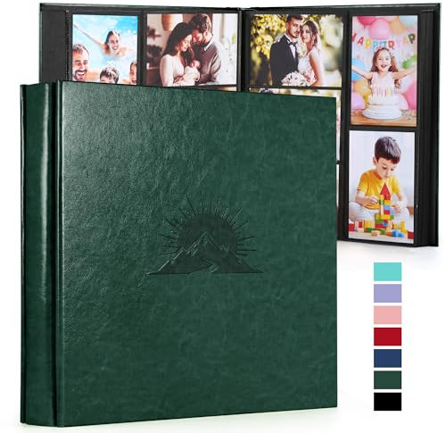 DazSpirit Photo Album 6x4 600 Pockets, Leather Cover with Elegant Embossed Pattern, Extra Large Capacity Wedding Anniversary Baby Family Momory Book, Classic Slip in Pages for Easy Organization