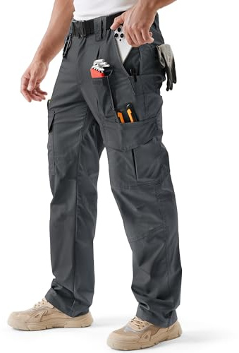 IGOLUMON Work Trousers Men Cargo Trousers Stretch Fit Tactical Work Pants