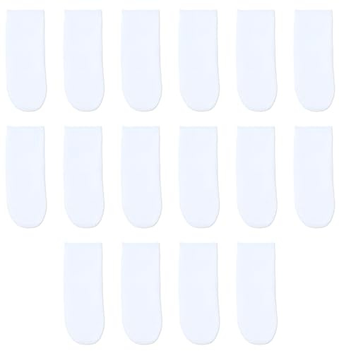Daleweo 16 Pezzi Spazzolino Per Cani Da Dito, Kit Pulizia Denti Cane Gatto Riutilizzabile, Guanto Cotone Rimozione Tartaro, Igiene Dentale Cani, Bianco