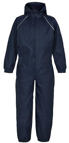 Childrens Rainsuit Kids Waterproof Colour=Navy Blue Size=5-6