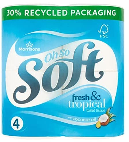 Morrisons Coconut Toilet Tissue 4 Rolls