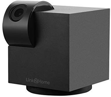 Link2Home WiFi Indoor USB Kamera mit Schwenk- und Neigefunktion - Für Home Security, Überwachung, CCTV, Kein Hub erforderlich (Schwarz)