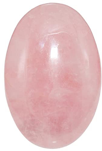 Nupuyai 6cm Quartz Rose Naturelle Polis Pierre d'inquiétude de Paume pour la Thérapie, Pierre de Massage de Poche Ovale Cristal de Guérison pour la Méditation