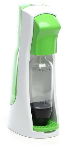 Naturewater NW-SD01 Soda-Maker 21 x 20 x 43 cm mit 1 Kunststoffflasche, 1 CO2 Zylinder, Wassersprudler kompakt und tragbar in Grün für Sprudelwasser
