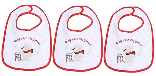 Abaodam 3stücke Lätzchen Für Jungen Und Mädchen Drool Bibs Zum Schutz Der Kleidung Für Weihnachten Mit Niedlichem Erdbeerhasen-design Leicht Waschbar Und Atmungsaktiv