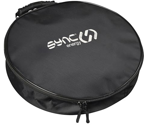 Sync Energy EV Charging Cable Storage Tidy Bag, Durable Carry Case for EV Charging Cables Type 2 and Type 1, Mode 3 and Mode 2, Lightweight, BG Sync EV, Black, EVCASE-01