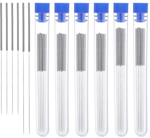 HJZHII Kit de nettoyage de buses pour imprimante 3D, 60 pièces, 5 tailles (diamètre 0,2/0,25/0,3/0,35/0,4 mm) - Nettoyeur de buses en acier inoxydable - Aiguilles de nettoyage des buses - Extracteur