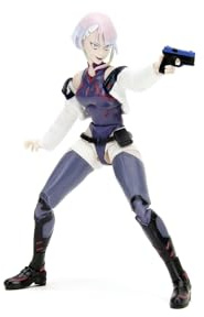 Jada Toys Cyberpunk Edgerunners Figura Lucy (14 cm) - Personaggio mobile da collezione e action con testa alternativa, mani e accessori, per fan e collezionisti a partire dai 15 anni in su