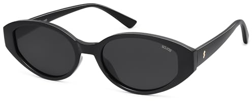 SOJOS Lunettes de Soleil Femme Ovales Rétro Polarisées Style Chat avec Protection UV400 pour Visage Large SJ2608, Medium