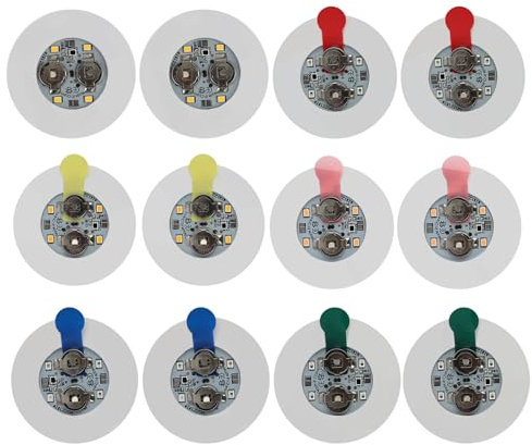 Adesivi LED per illuminazione d'atmosfera, 7 colori di adesivi, sottobicchieri da 6 cm con 3 modalità, adesivi luminosi adesivi per bar, feste, birra, tè, caffè