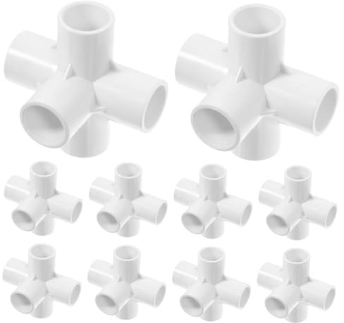SHINEOFI 10piezas Decoración De Mesa De Accesorios De Pvc Vías Para Invernadero Marco De Almacenamiento Componentes De Conexión De Esquina y Codo De Pvc