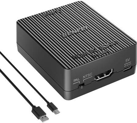 BENFEI adattatore HDMI-SCART, convertitore HDMI 1080p a SCART/CVBS, compatibile PAL/NTSC per TV Stick, Chromecast, Apple TV, PC.