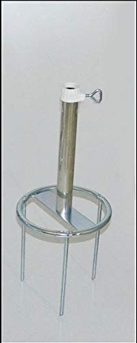 STABIELO RASENDORN - SONNENSCHIRMHALTER - BODENSPIESS bis Ø 25 mm - DER STABIELO ® - RINGDURCHMESSER Ø 180 mm - Befestigung mit 3 Bodenspießen - Spießlänge 20 cm - Sonnenschirmhalter - HOLLY PRODUKTE STABIELO ® - Vielzweckständer mit Bodenring zur Befestigung von Schirmstöcken bis 25 mm Ø -INNOVATIONEN MADE in GERMANY - holly-sunshade ® - Lieferbar auch für Stockdurchmesser bis 53 mm - siehe ASIN - B00GMM8QTM - PREISE SO LANGE VORRAT REICHT -