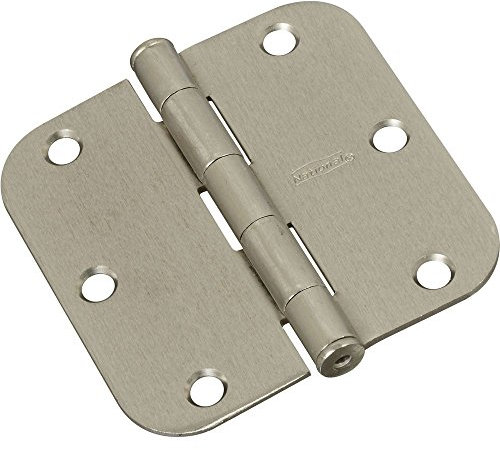 National Hardware N830-328 V512R5/8 Door Hinges in Satin Nickel, 3 pack,3-1/2 Inch