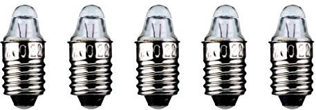 GOOBAY 5 Stück Leuchtmittel Linsenform 0,5 W Sockel E10 2,2 V (DC) 250 mA